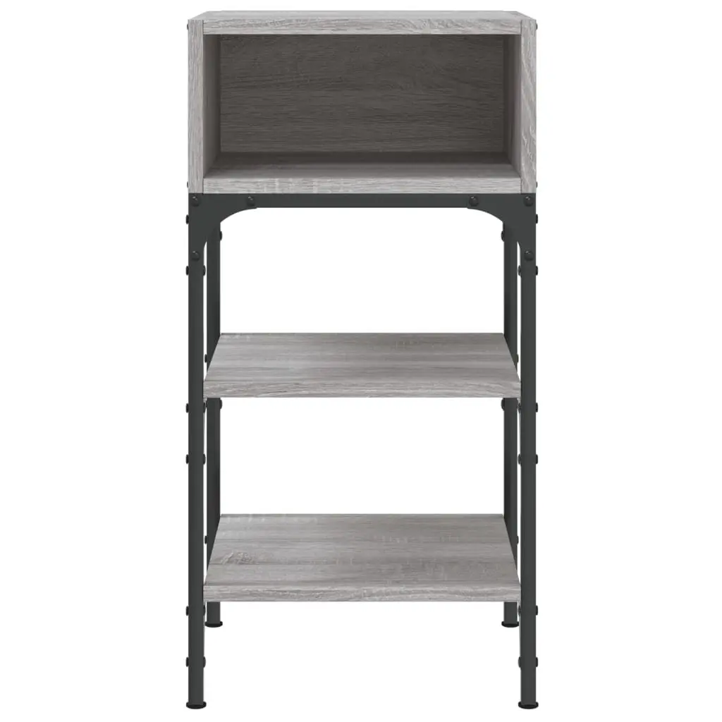 Bedside Tables Grey Sonoma Engineered Wood Nightstand Set of 2 35x34.5x70 cm