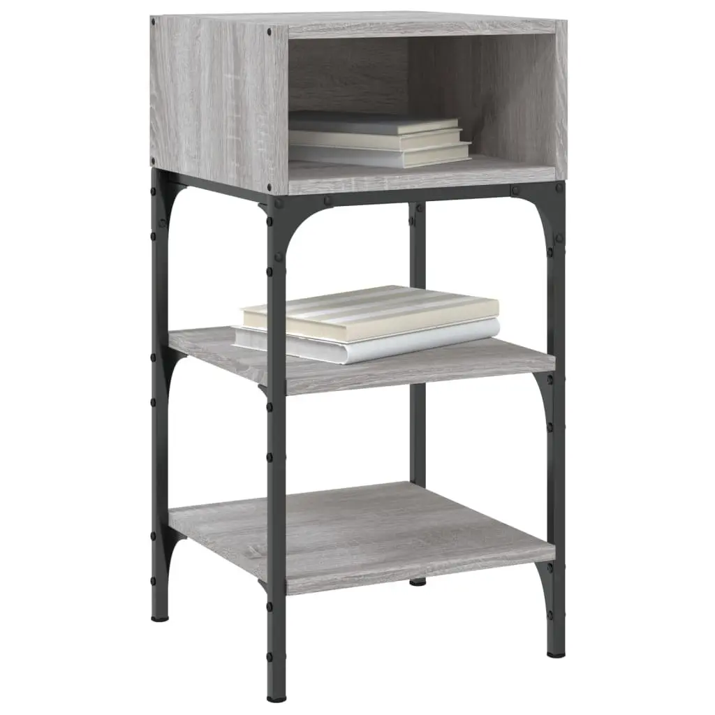 Bedside Tables Grey Sonoma Engineered Wood Nightstand Set of 2 35x34.5x70 cm