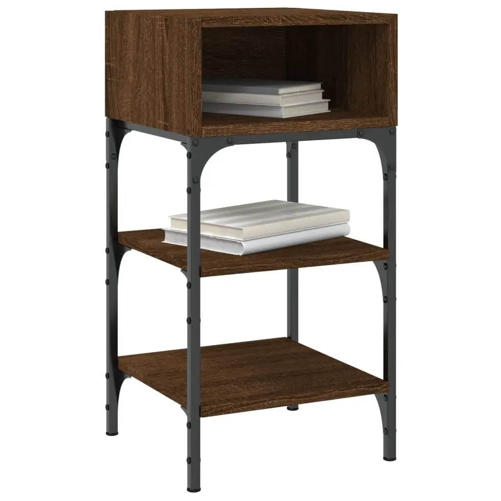 Bedside Tables Engineered Wood Brown Oak 35x34.5x70 cm 2 Piece