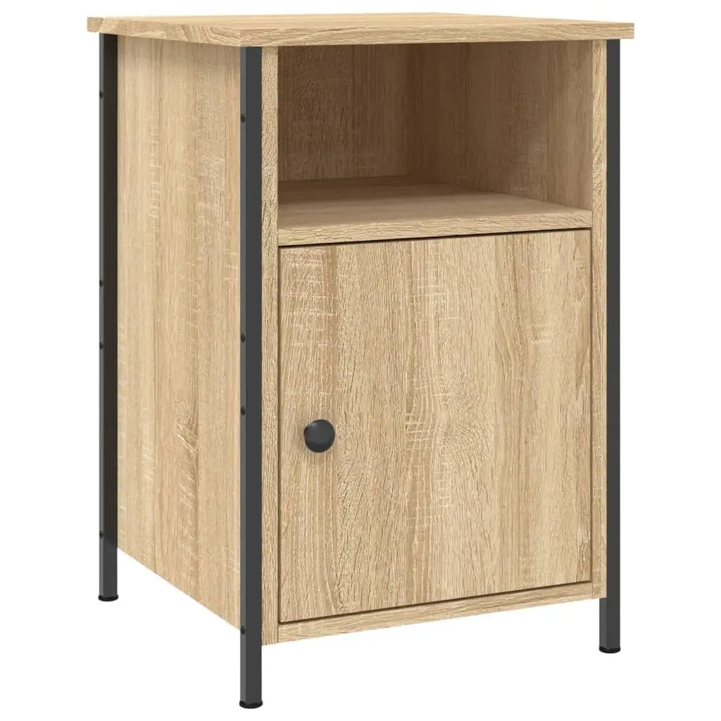 Bedside Cabinets Engineered Wood Brown 2 Piece Nightstands Storage Organiser