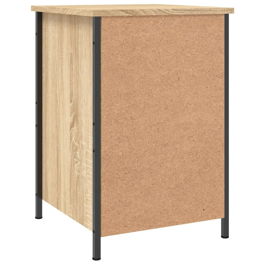 Bedside Cabinets Engineered Wood Brown 2 Piece Nightstands Storage Organiser