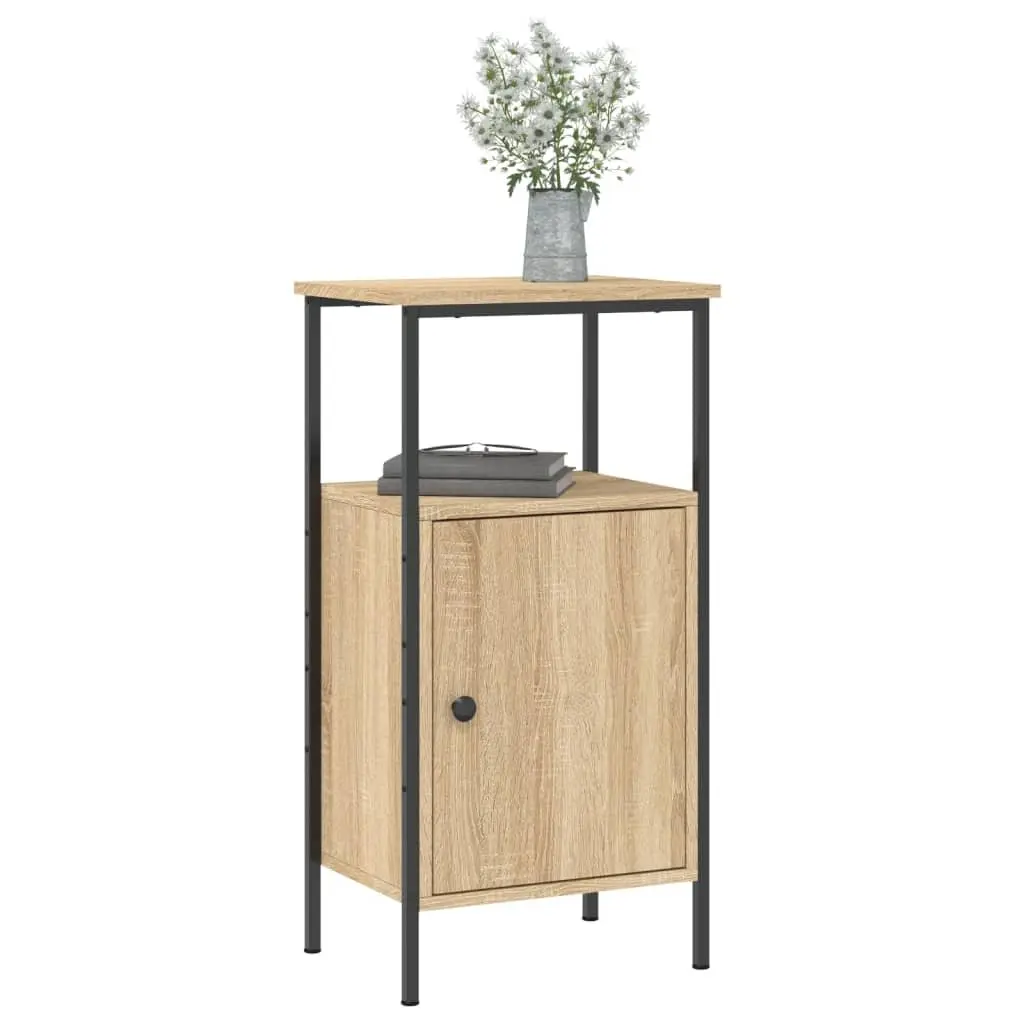 Industrial Nightstand Brown Engineered Wood 41x31x80 cm 2 Piece Bedside Cabinets