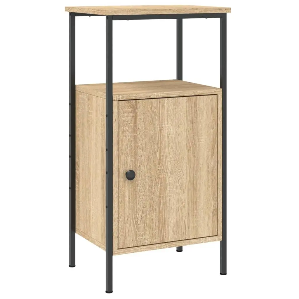 Industrial Nightstand Brown Engineered Wood 41x31x80 cm 2 Piece Bedside Cabinets