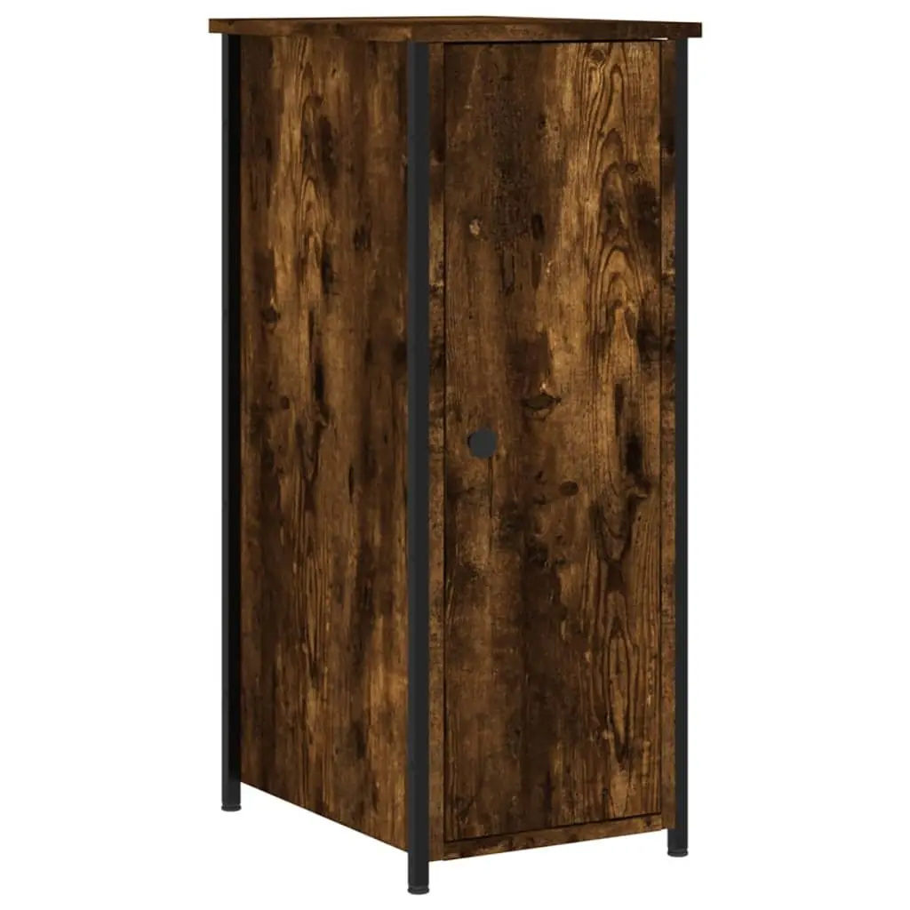 Bedside Cabinets Engineered Wood Iron Frame Brown 32x42x80 cm Industrial Style 2 Piece