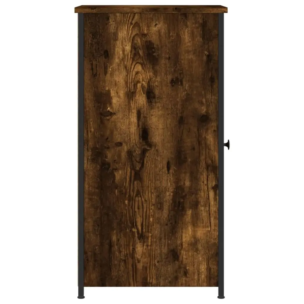 Bedside Cabinets Engineered Wood Iron Frame Brown 32x42x80 cm Industrial Style 2 Piece