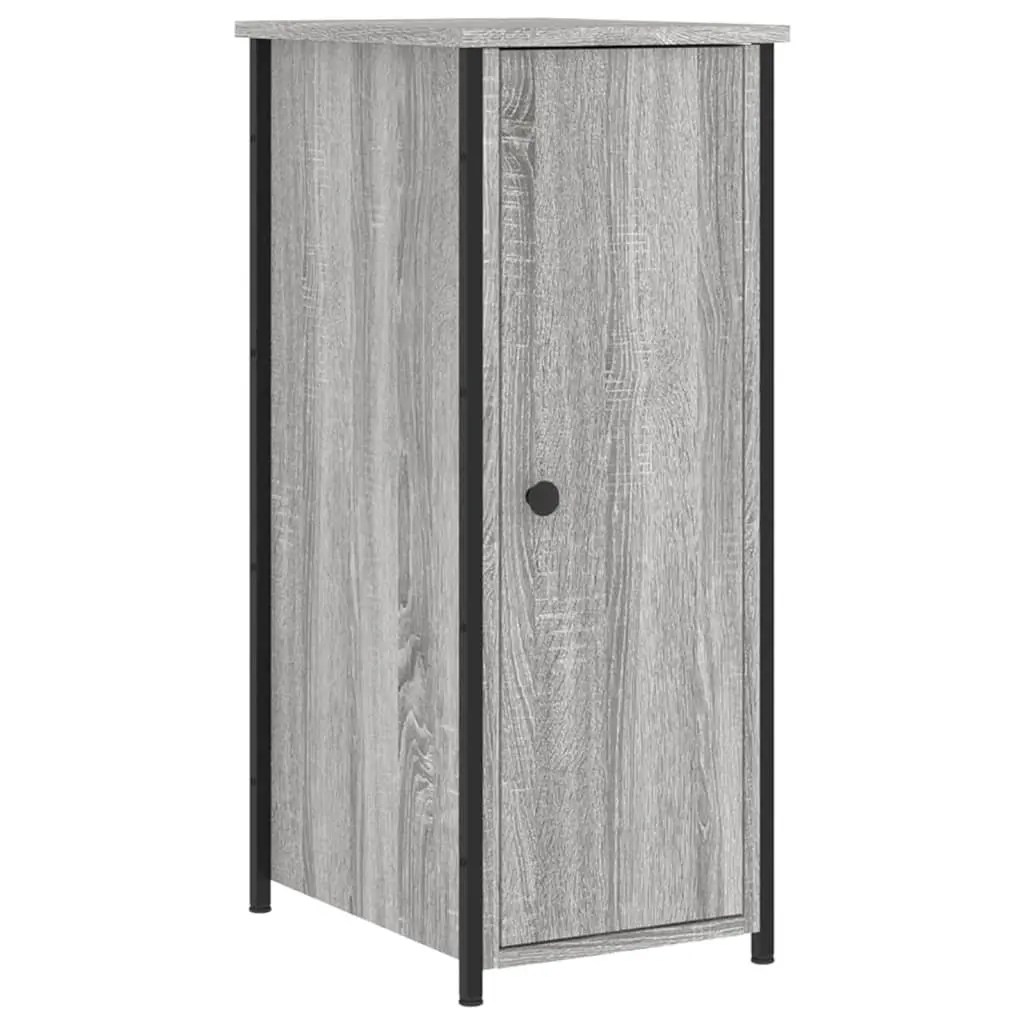 Industrial Style Bedside Cabinets Engineered Wood Grey Sonoma 2 Piece Set