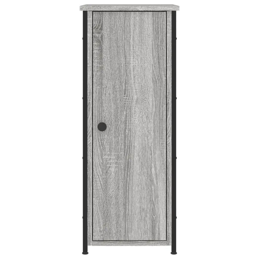 Industrial Style Bedside Cabinets Engineered Wood Grey Sonoma 2 Piece Set