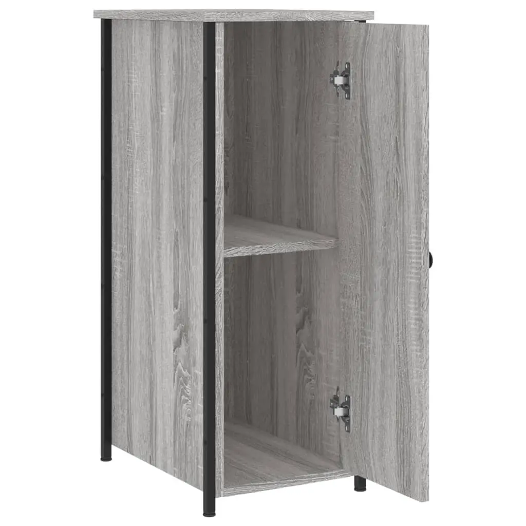 Industrial Style Bedside Cabinets Engineered Wood Grey Sonoma 2 Piece Set