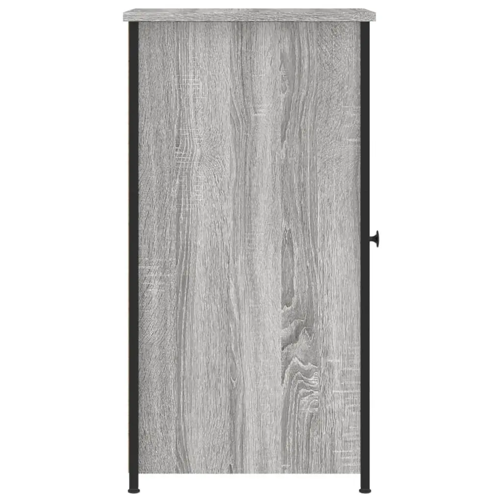 Industrial Style Bedside Cabinets Engineered Wood Grey Sonoma 2 Piece Set