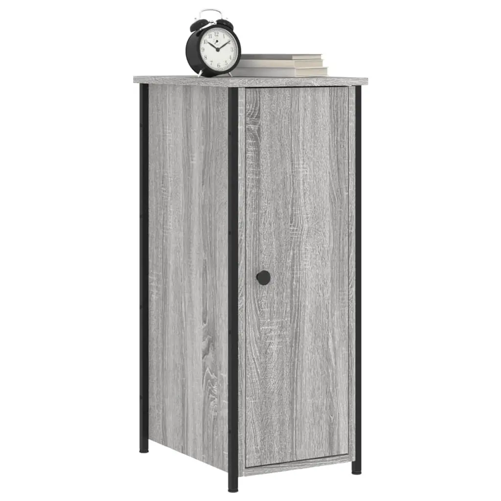 Industrial Style Bedside Cabinets Engineered Wood Grey Sonoma 2 Piece Set