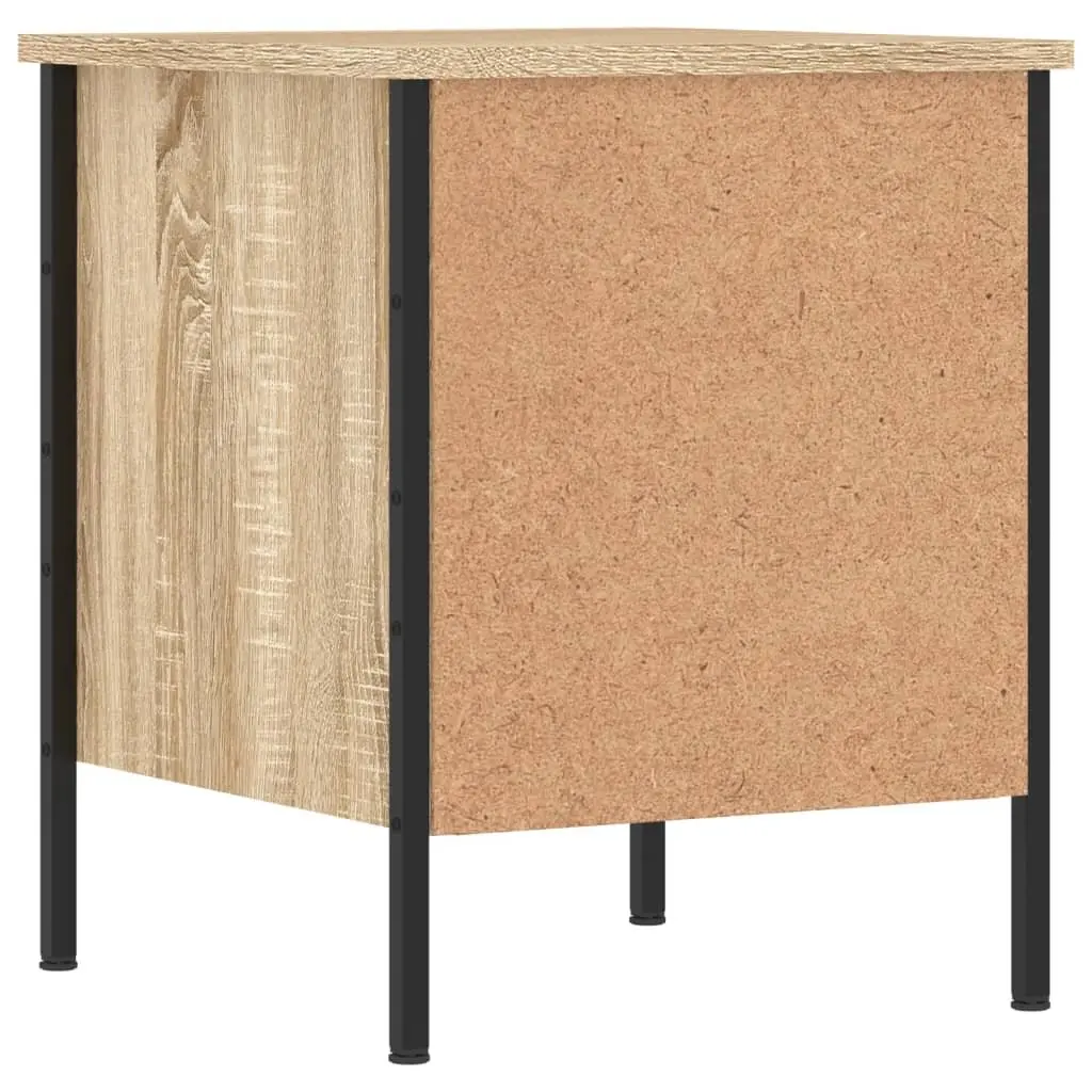 Bedside Cabinets Engineered Wood Brown 2 pcs with Drawers Storage