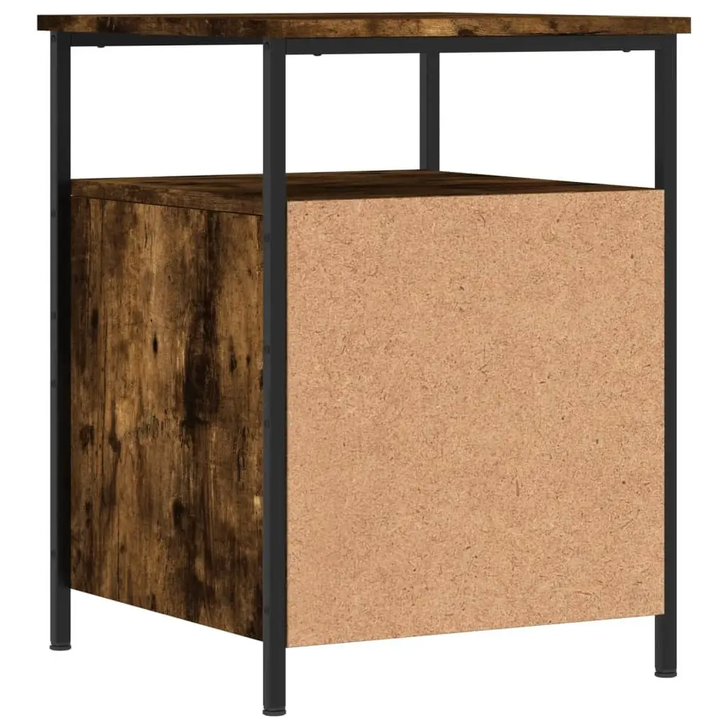 Bedside Cabinets Engineered Wood Brown 2 Piece Nightstands Storage Side Tables