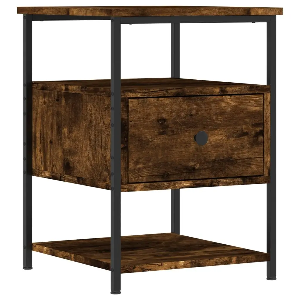 2-Piece Brown Bedside Cabinet Set for Home Use