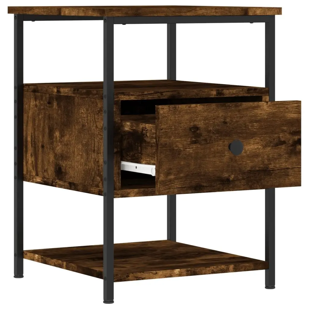 2-Piece Brown Bedside Cabinet Set for Home Use