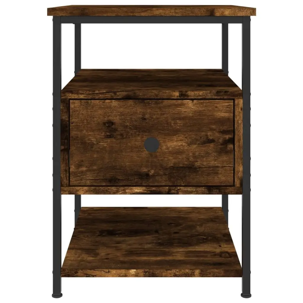 2-Piece Brown Bedside Cabinet Set for Home Use