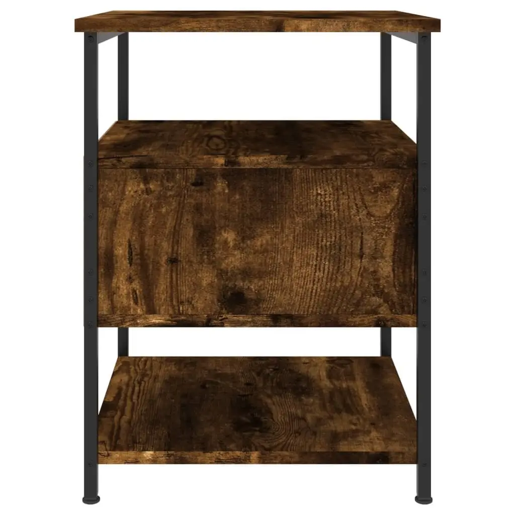 2-Piece Brown Bedside Cabinet Set for Home Use
