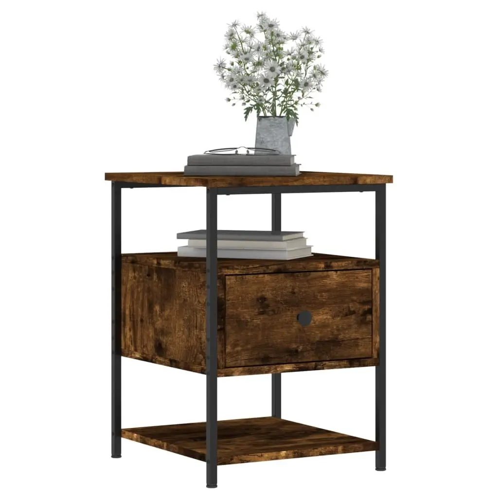2-Piece Brown Bedside Cabinet Set for Home Use