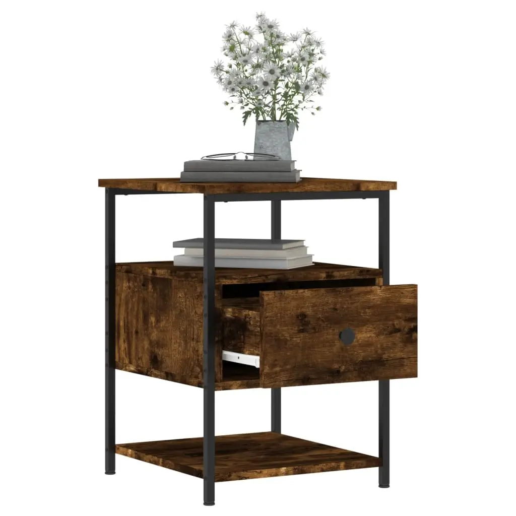 2-Piece Brown Bedside Cabinet Set for Home Use
