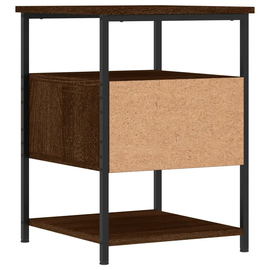 Bedside Cabinets 2pcs Brown Oak 40x42x56cm Storage Bedroom Side Table