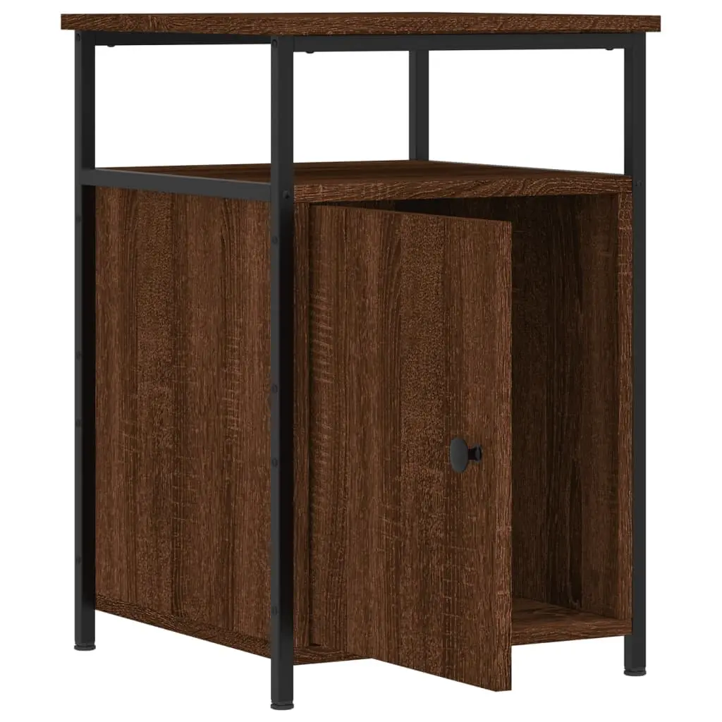 Bedside Cabinets 2 pcs Brown Oak 40x42x60 cm Engineered Wood Storage Tables