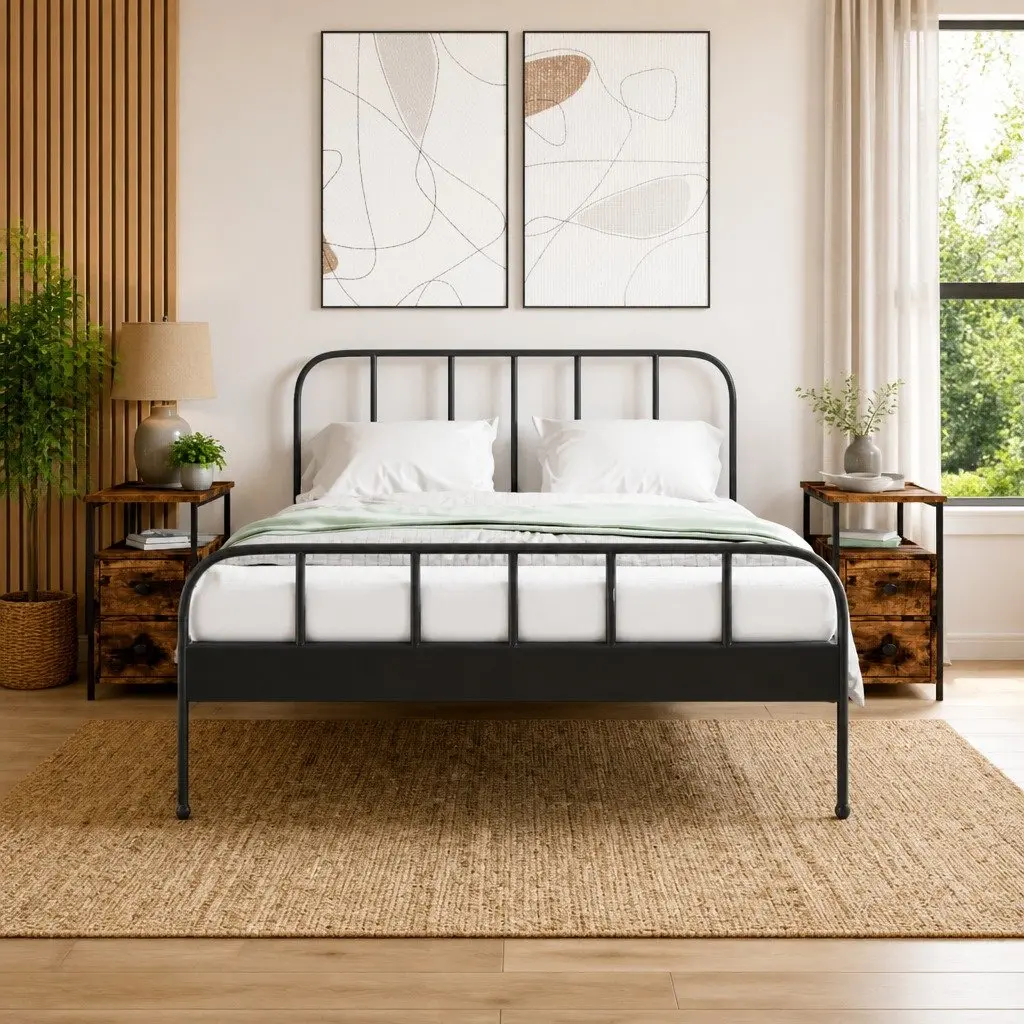 Bedside Cabinets Engineered Wood Smoked Oak 30x60x60 cm 2 Piece