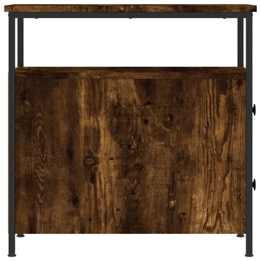Bedside Cabinets Engineered Wood Smoked Oak 30x60x60 cm 2 Piece