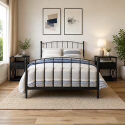 Bedside Cabinets 2 pcs Black 40x42x55 cm Storage Nightstand Bedroom Furniture