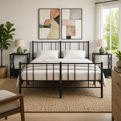 Practical Black Bedside Tables 2 pcs for Everyday Use