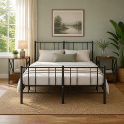 Bedside Tables Set of 2 Brown Nightstands Industrial Style Storage Furniture