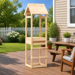 Wooden Play Tower for Outdoor Fun