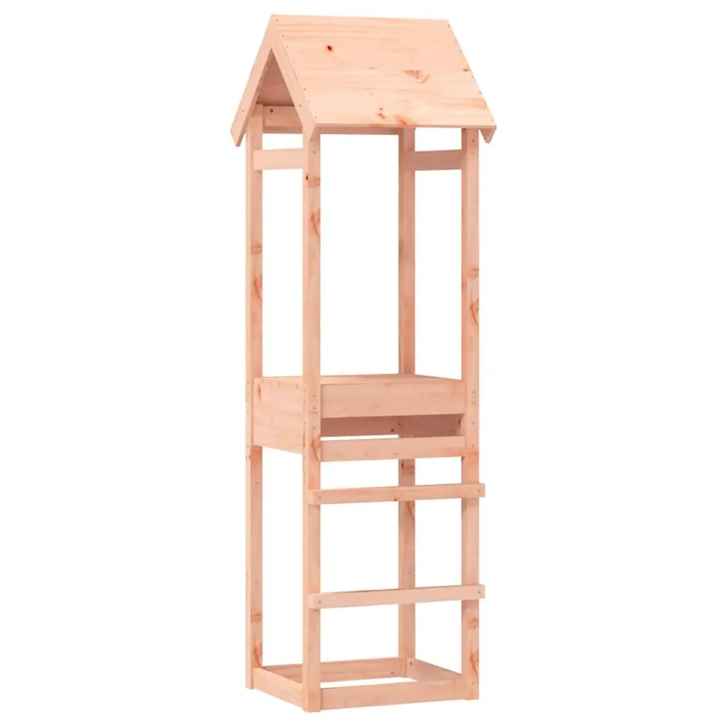 Wooden Play Tower Douglas Wood 53x46.5x194cm Brown Outdoor Playhouse