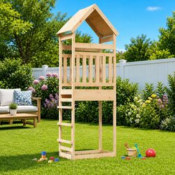 Wooden Play Tower: Perfect for Your Garden Adventures