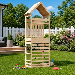 Practical Kids' Climbing Slide Tower for Your Garden