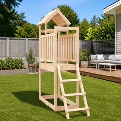 Wooden Outdoor Playset 53x110x214 cm Solid Pine Wood Brown Garden Equipment