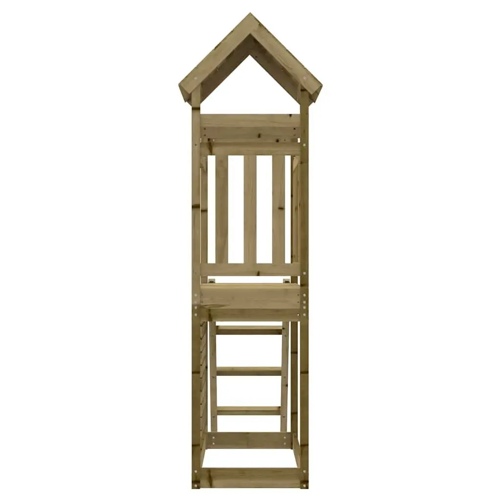 Wooden Outdoor Playset with Climbing Frame Rockwall and Ladder Brown 525x1105x214cm
