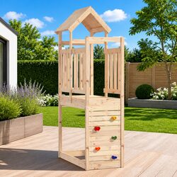 Wooden Play Tower: Practical for Outdoor Adventures 53x110.5x214 cm