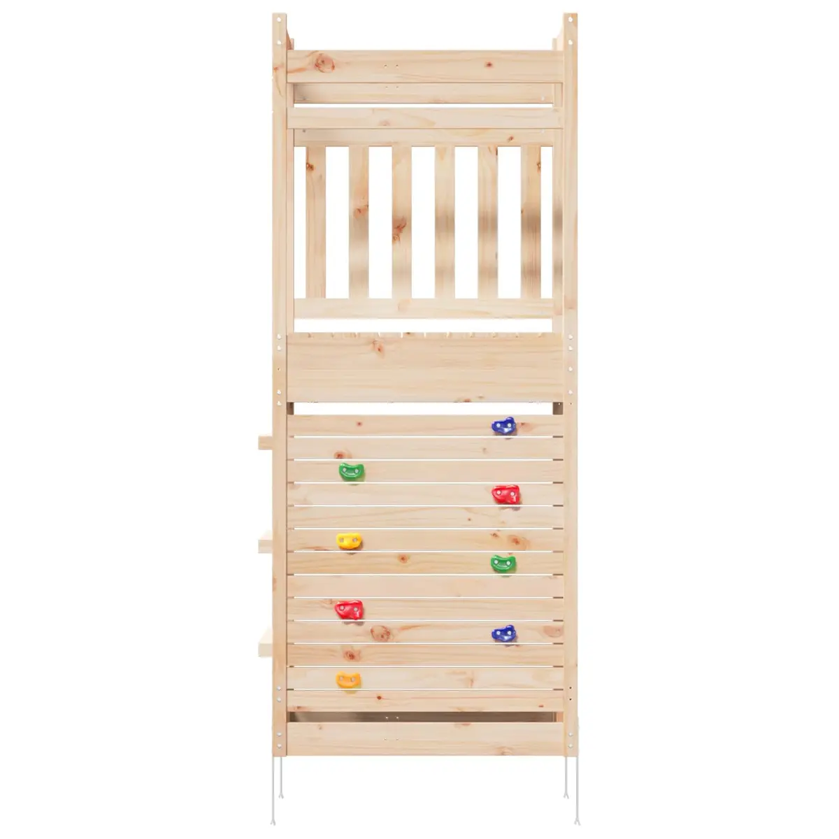 Outdoor Play Tower Wooden Natural Brown 85 x 53 x 207 cm
