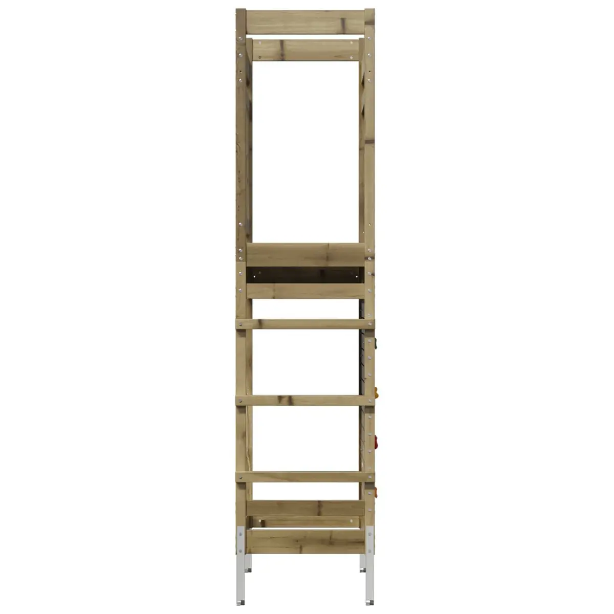 Wooden Outdoor Play Tower Brown Garden Playground Climbing Fort