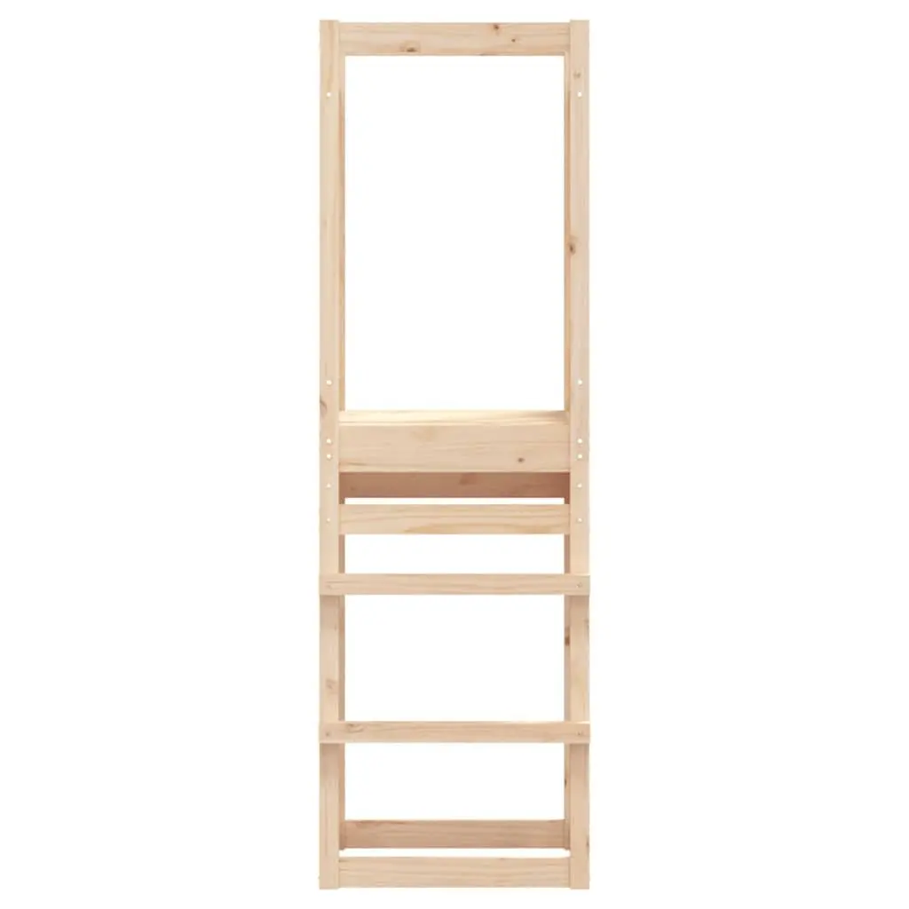 Solid Wood Pine Play Tower Outdoor Playground Climbing Frame 53 x 46.5 x 169 cm Brown