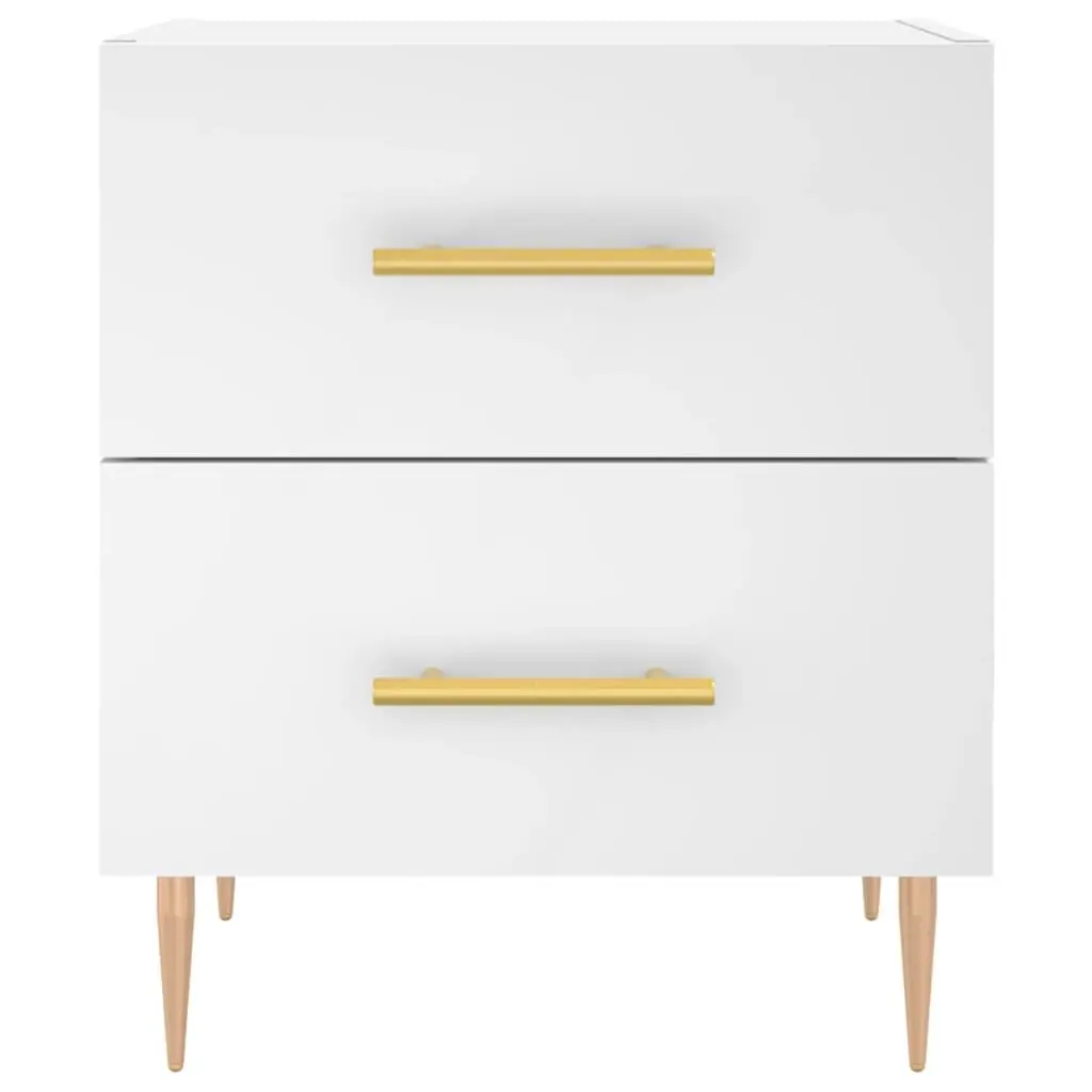 Bedside Cabinet Engineered Wood 40 x 35 x 47.5 cm White