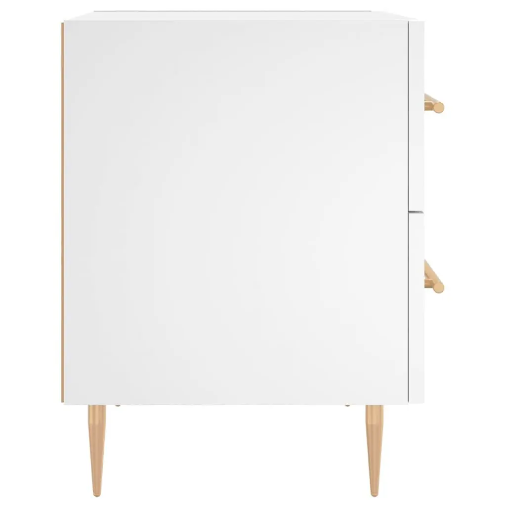 Bedside Cabinet Engineered Wood 40 x 35 x 47.5 cm White
