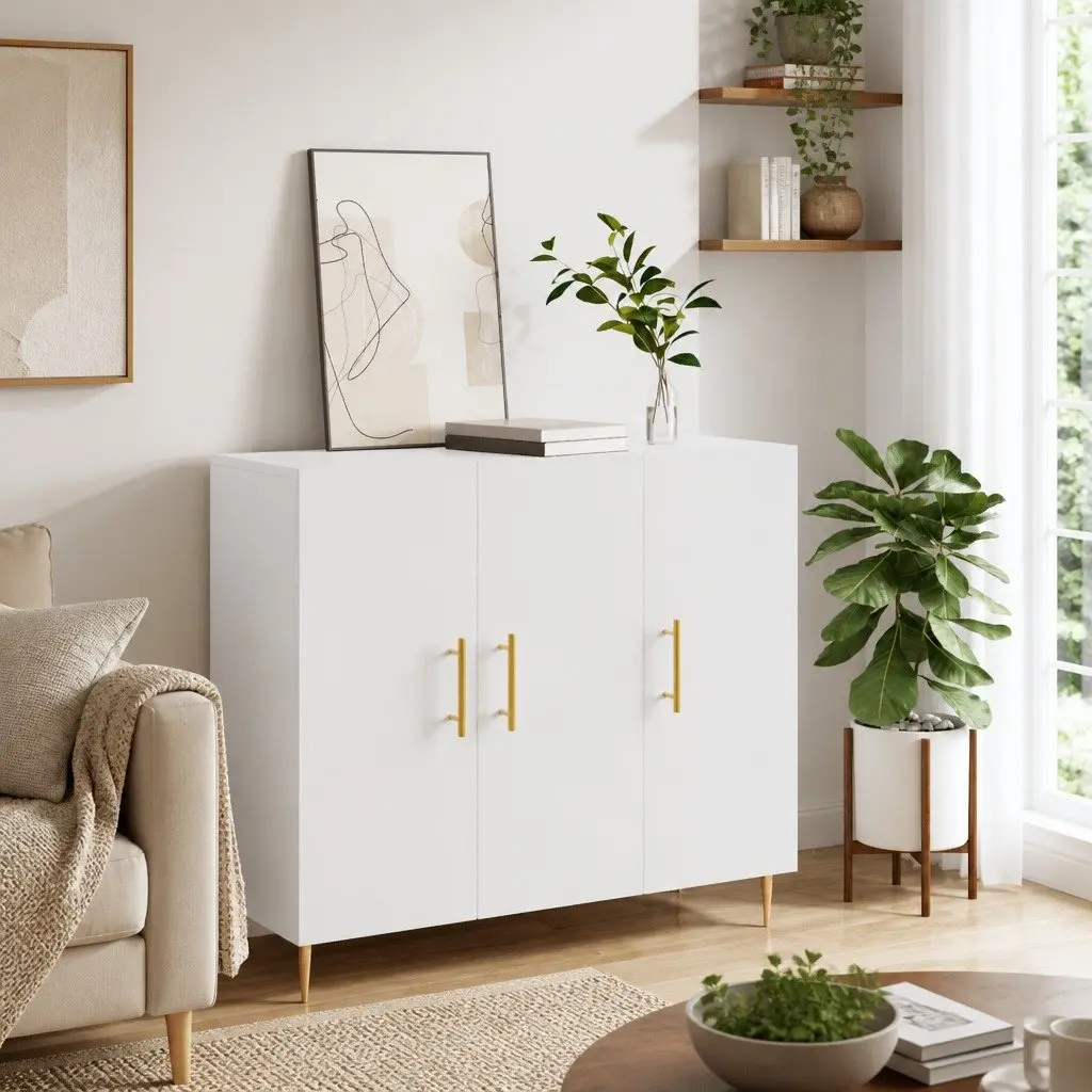 90x34x80 cm White Sideboard for Home Use
