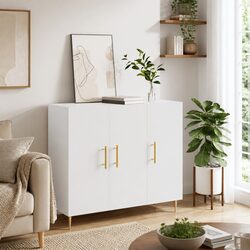 Practical 90x34x80 cm White Sideboard for Home Use