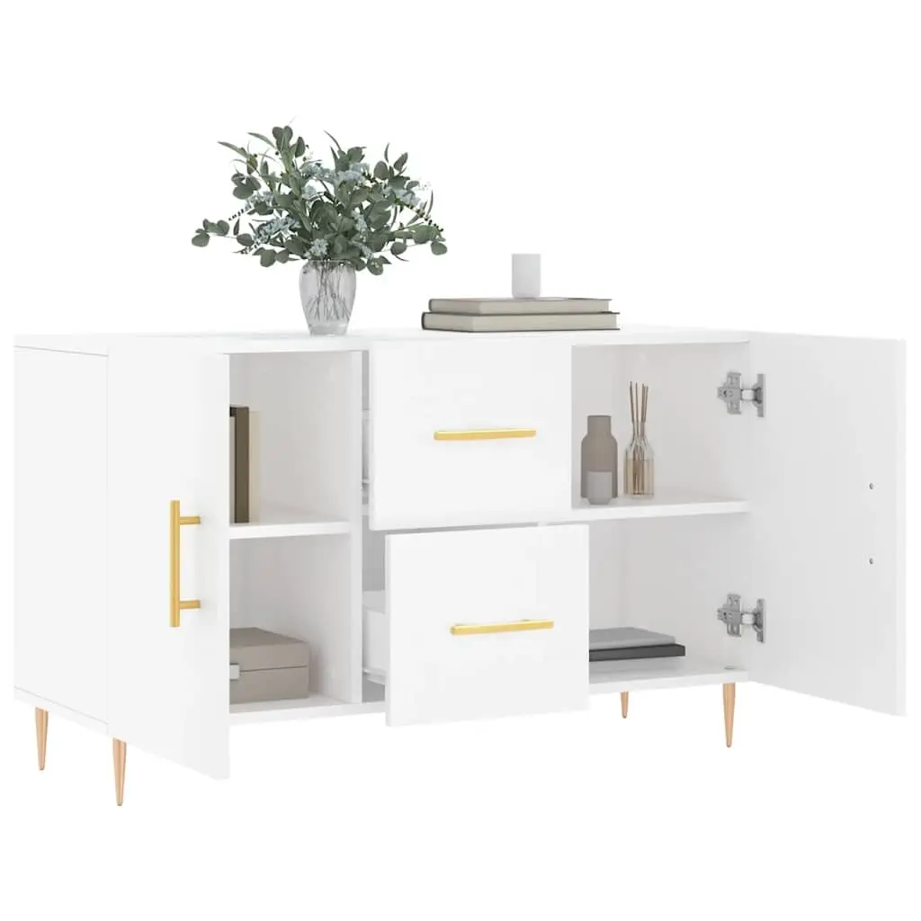 Sideboard White 100x36x60cm Modern Storage Cabinet Engineered Wood Buffet