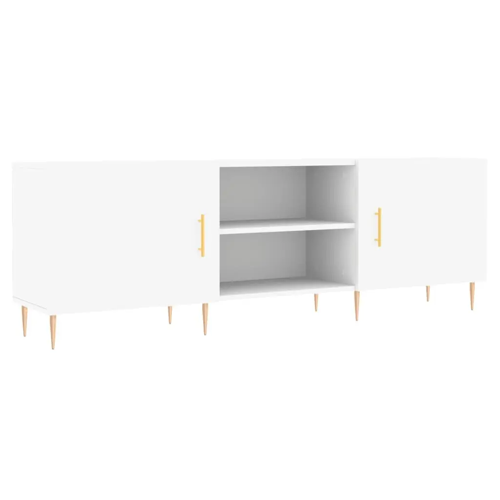 White TV Cabinet Engineered Wood 150x30x50cm