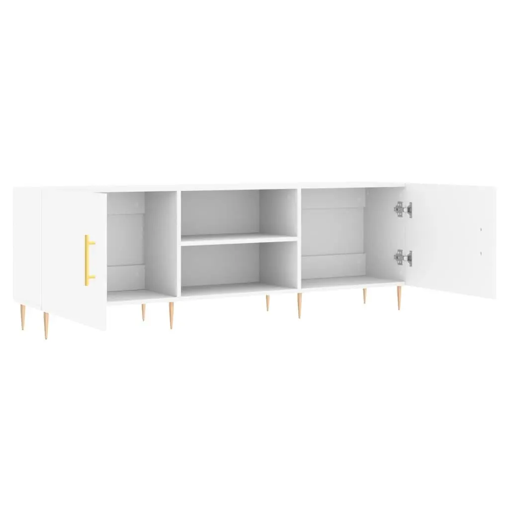 White TV Cabinet Engineered Wood 150x30x50cm
