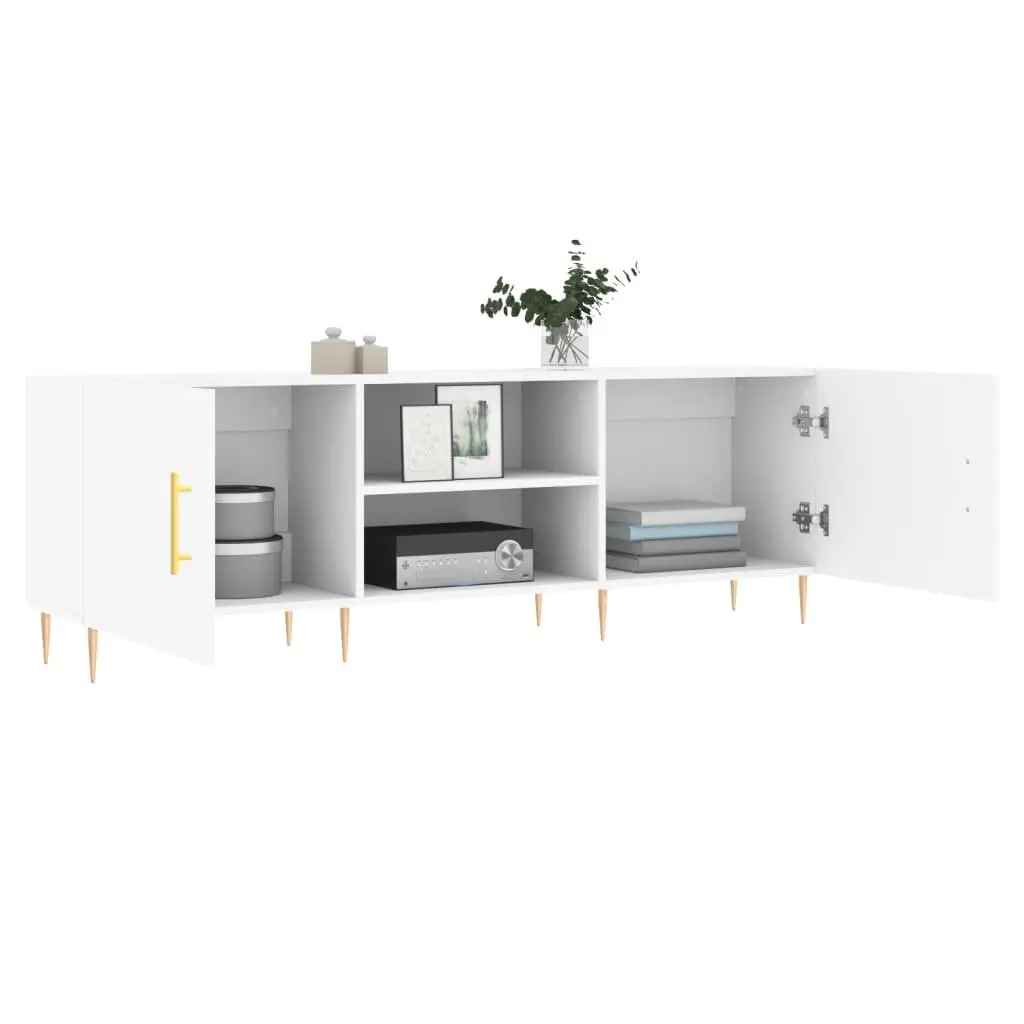 White TV Cabinet Engineered Wood 150x30x50cm