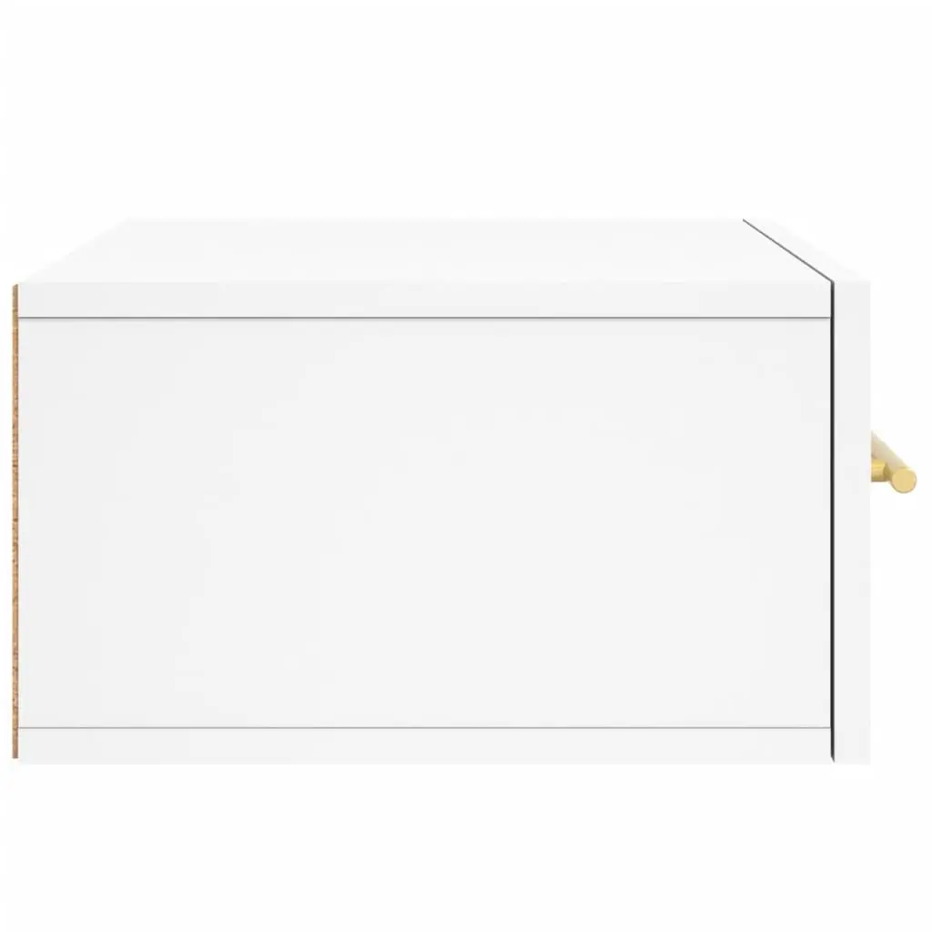 Wall-mounted Bedside Cabinet White Storage Floating Nightstand Shelf Organizer