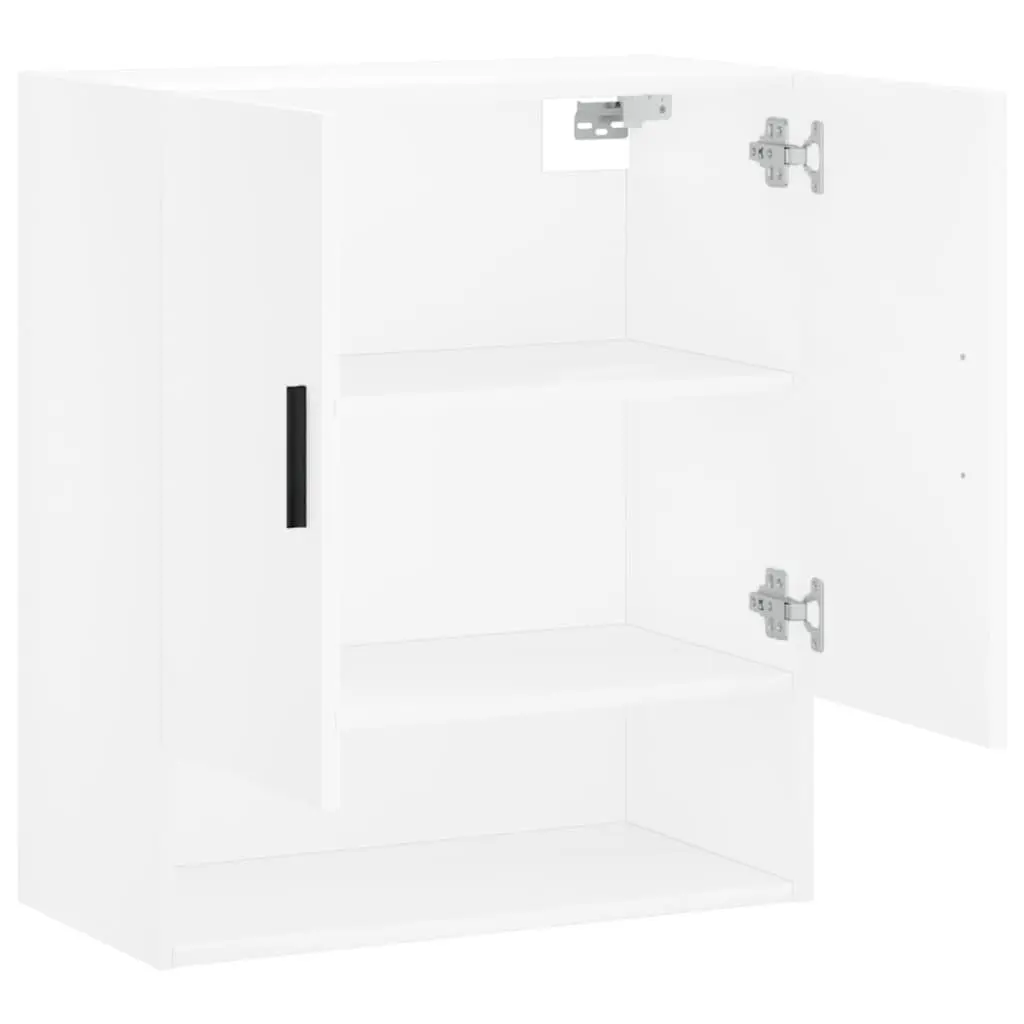 Wall-Mounted Storage Cabinet White 60x31x70cm Floating Shelves Engineered Wood
