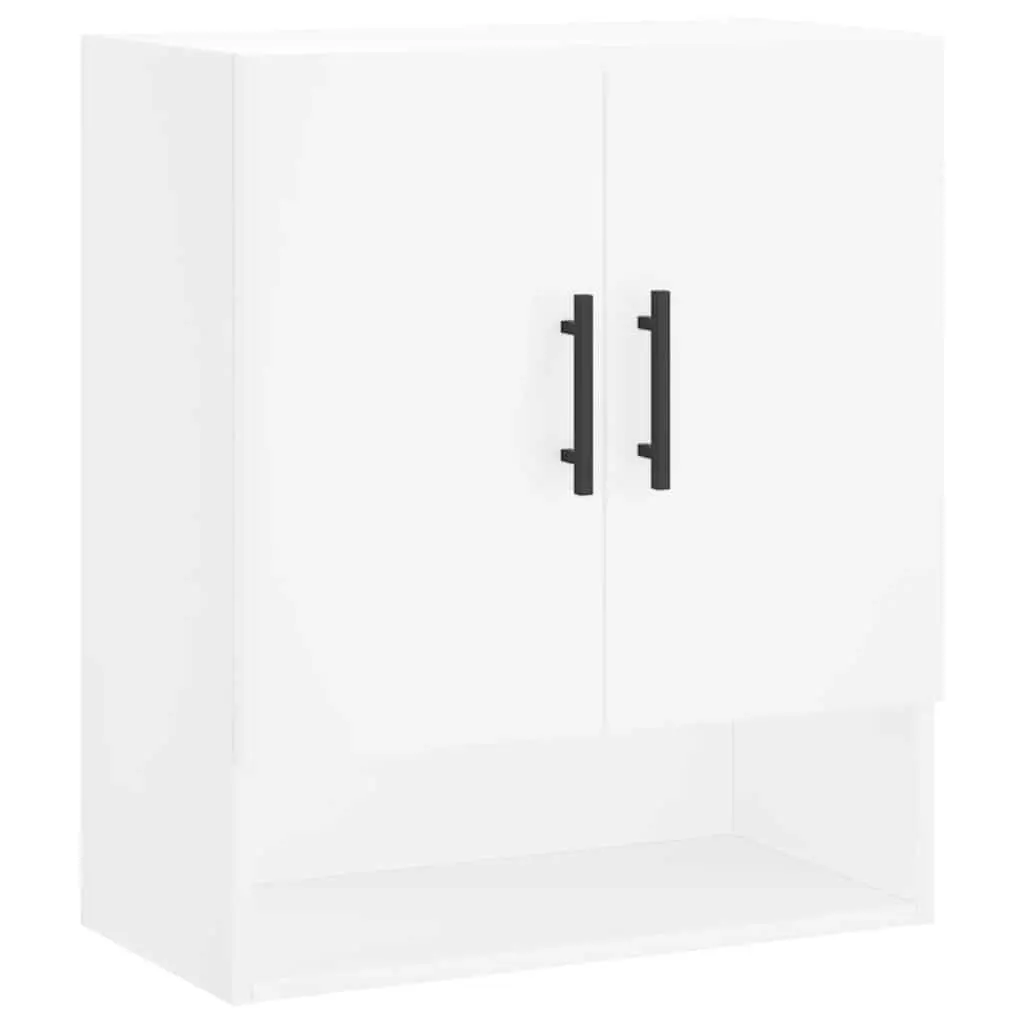 Wall Cabinet Storage Engineered Wood 60x31x70cm White